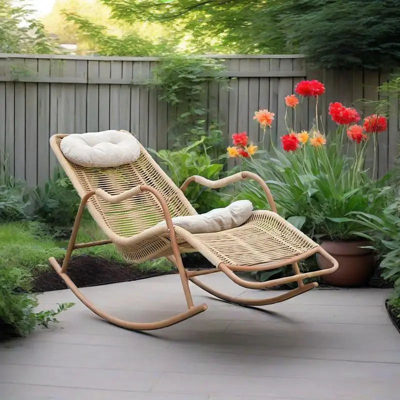 Rattan Rocking Chair Recliner Living Room Balcony Leisure Chair For Elderly Home Outdoor Furniture
Rattan Rocking Chair Recliner Living Room Balcony Leisure Chair For Elderly Home Outdoor Furniture