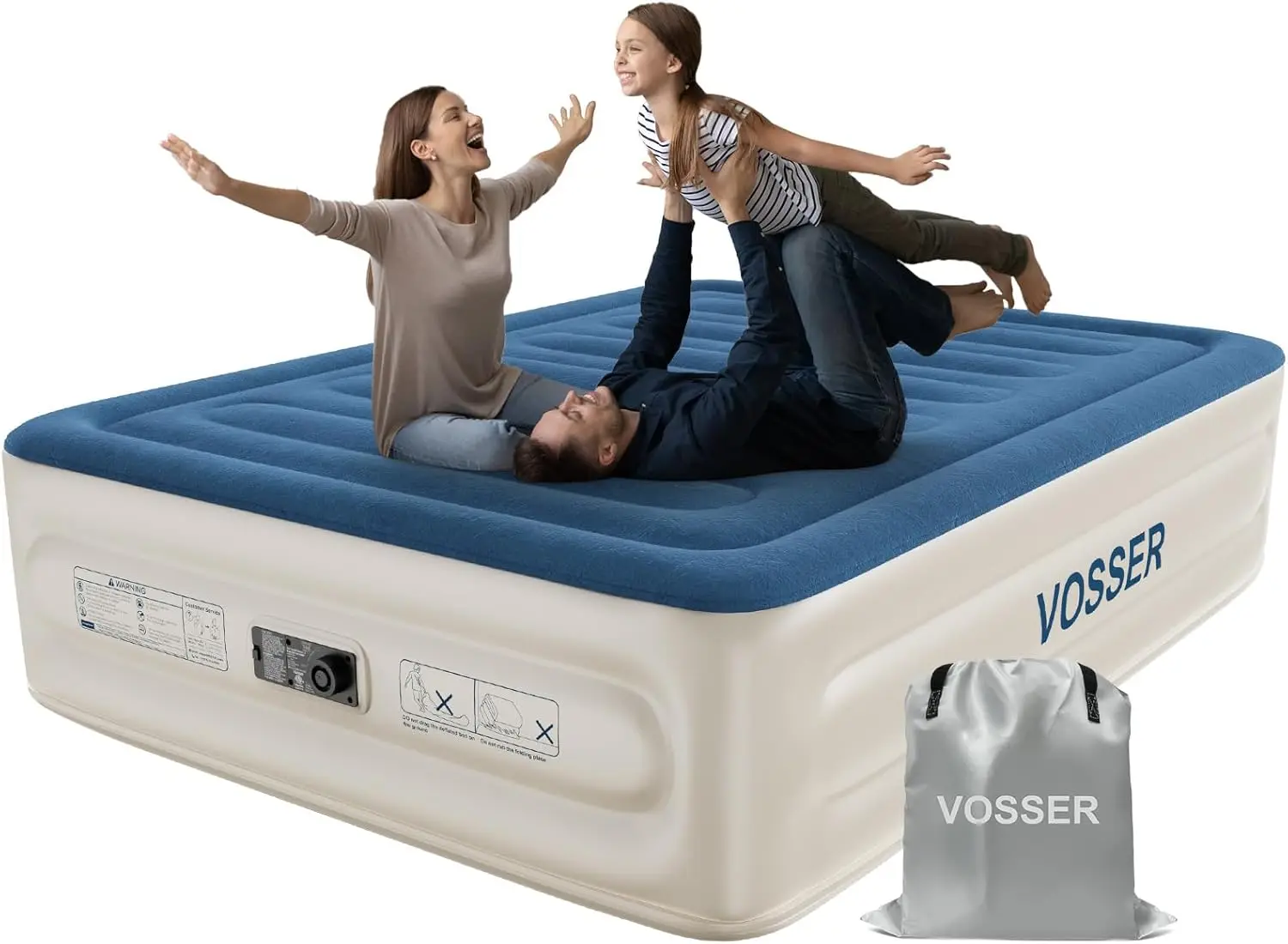 Queen Air Mattress with Built-in Pump, 18'' Raised Inflatable Bed, Leak-Proof, 800lbs Capacity for Home Camping Guests
Queen Air Mattress with Built-in Pump, 18'' Raised Inflatable Bed, Leak-Proof, 800lbs Capacity for Home Camping Guests