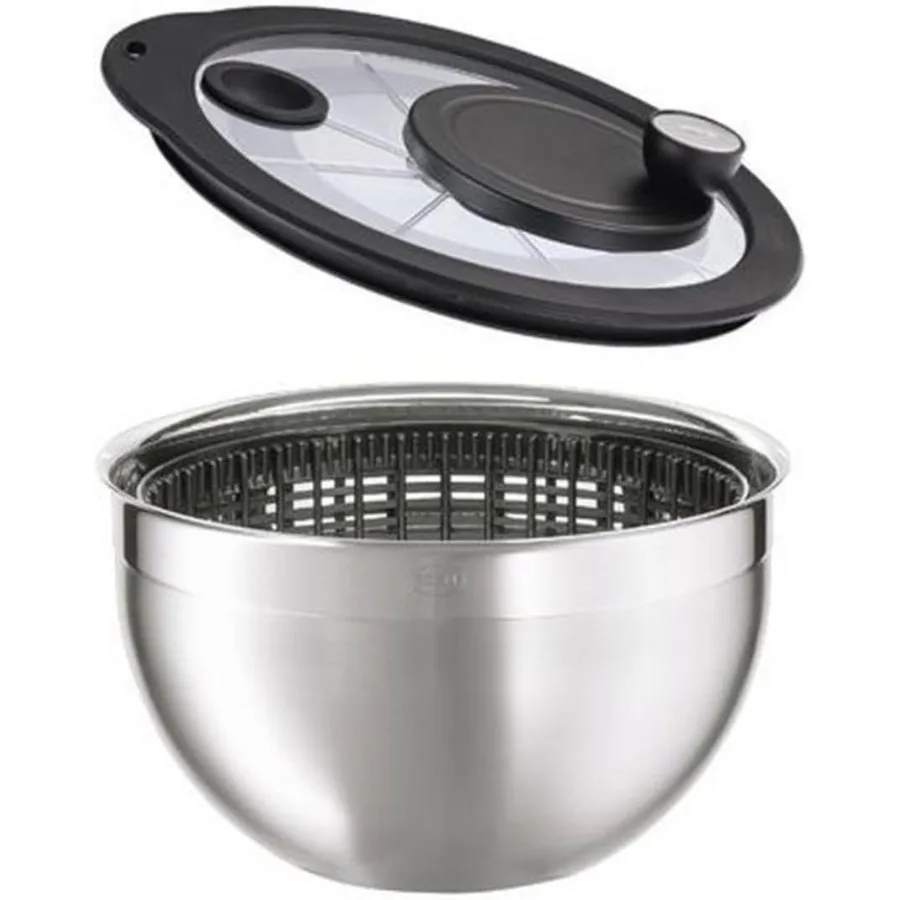 Большая блесна для салата из нержавеющей стали со стеклянной крышкой для эффективной сушки овощей и фруктов в кухонной столешнице
Большая блесна для салата из нержавеющей стали со стеклянной крышкой для эффективной сушки овощей и фруктов в кухонной столешнице