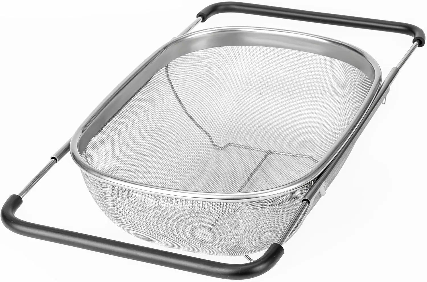 Over the Sink Colander for Kitchen - 6 Quart Strainer Basket with Extendable Ergonomic Handles and Resting Feet - Fine Mesh
Over the Sink Colander for Kitchen - 6 Quart Strainer Basket with Extendable Ergonomic Handles and Resting Feet - Fine Mesh