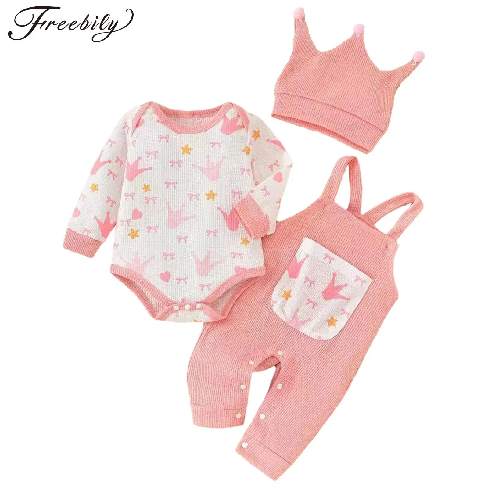 Одежда для маленьких мальчиков и девочек, милые комбинезоны с длинными рукавами и принтом, комбинезоны с карманами и подтяжками, комплект с шапкой, весенне-осенние наряды для новорожденных
Одежда для маленьких мальчиков и девочек, милые комбинезоны с длинными рукавами и принтом, комбинезоны с карманами и подтяжками, комплект с шапкой, весенне-осенние наряды для новорожденных