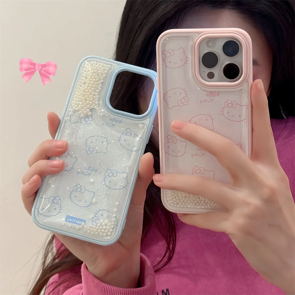 Cartoon Cute Hello Kitty 3D Luxury Pearl Glitter quicksand Case for iphone 11 12 13 14 15 16 Pro Max tpu Bumper Protection Cover
Cartoon Cute Hello Kitty 3D Luxury Pearl Glitter quicksand Case for iphone 11 12 13 14 15 16 Pro Max tpu Bumper Protection Cover