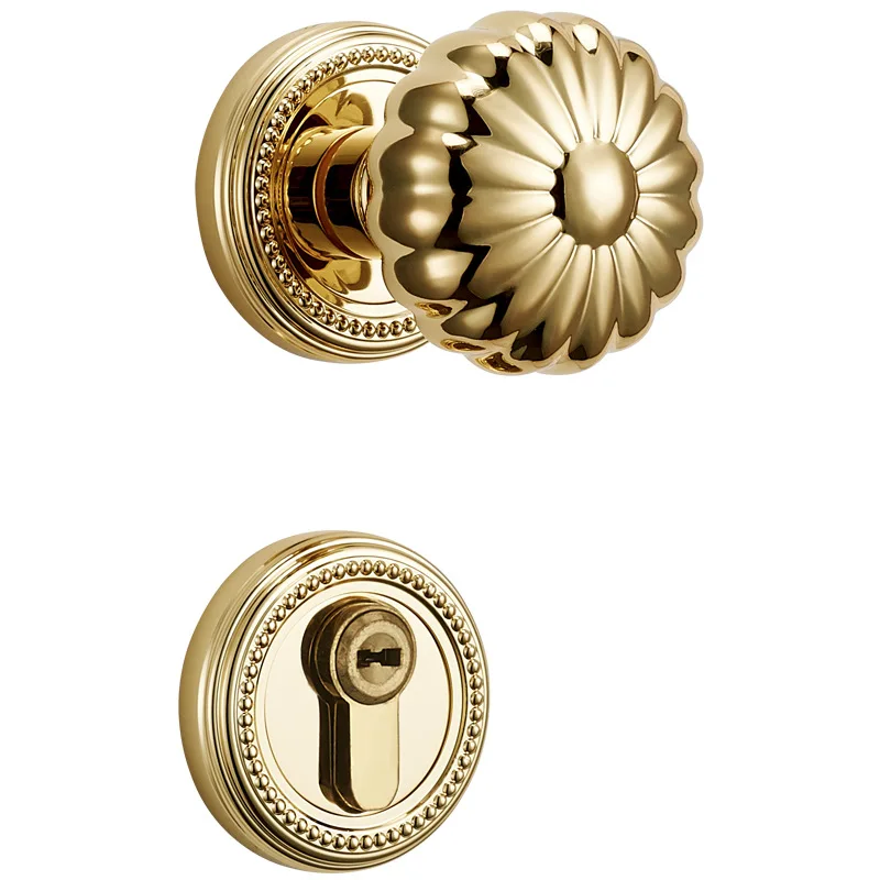 Brass modern simple spherical door lock indoor room split wooden door lock brass simple European spherical handle lock
Brass modern simple spherical door lock indoor room split wooden door lock brass simple European spherical handle lock