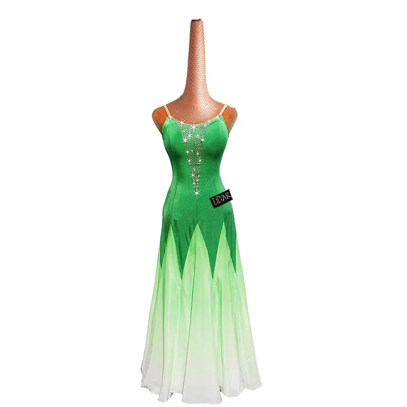Ballroom Modern Dance Professional Dress High-end Customized Elegant Green Cha Cha Tango Standard Stage Performance Clothing
Ballroom Modern Dance Professional Dress High-end Customized Elegant Green Cha Cha Tango Standard Stage Performance Clothing