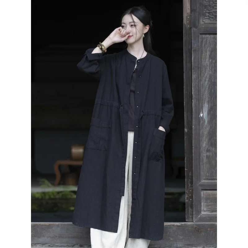 2023 Spring New Retro Print Ramie Loose Women Thin Wind Coats Leisure Fashion Long Trench Vintage Chinese Style Coat
2023 Spring New Retro Print Ramie Loose Women Thin Wind Coats Leisure Fashion Long Trench Vintage Chinese Style Coat