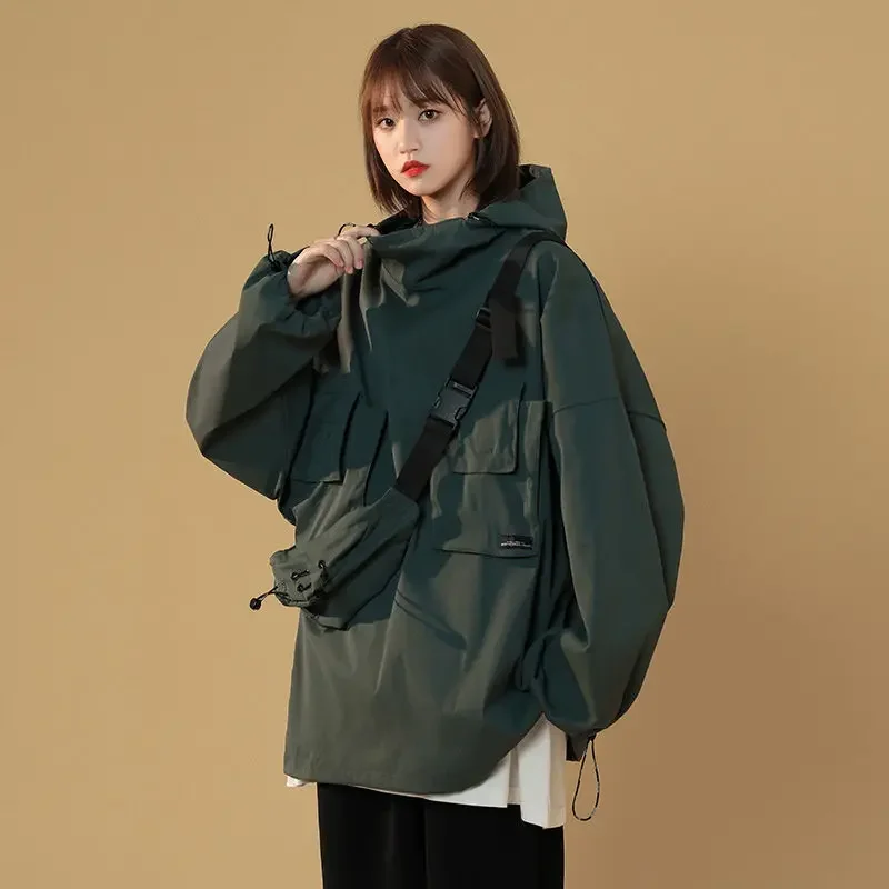 Harajuku Fashion Windbreaker Women Oversize Streetwear Techwear Jackets Korean Style Outdoor Hooded Autumn Winter
Harajuku Fashion Windbreaker Women Oversize Streetwear Techwear Jackets Korean Style Outdoor Hooded Autumn Winter