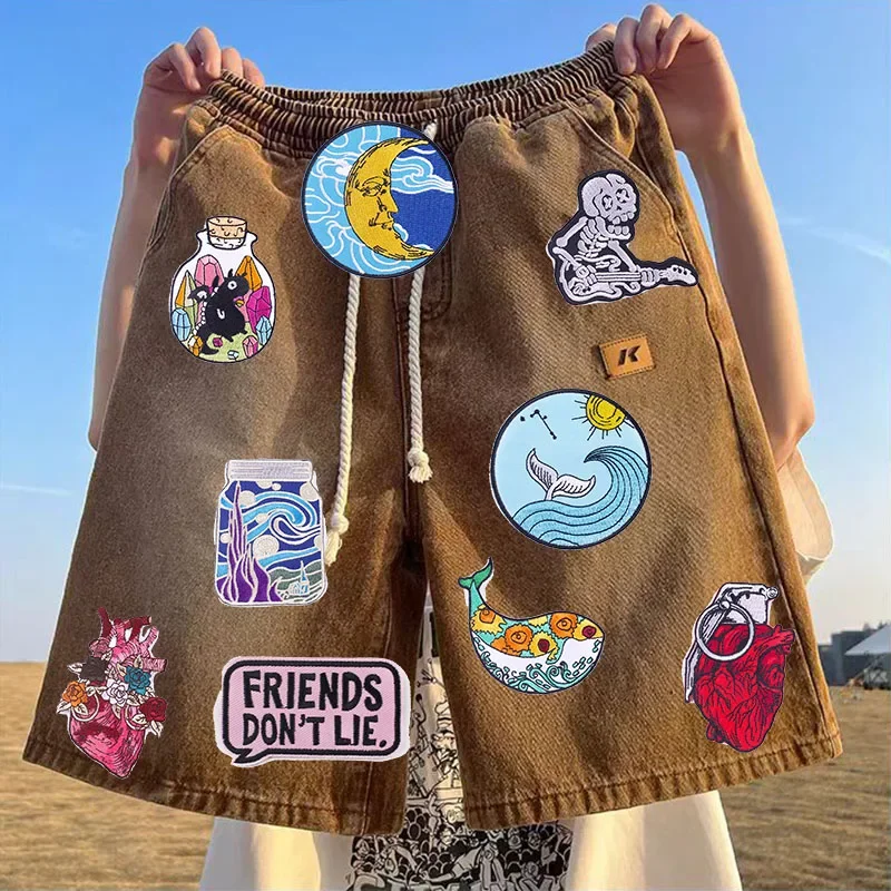 Iron On Patches for Clothes Punk Embroidery Clothing Stickers Fabric Sewing Embroidered Patch Thermal Adhesive Applique Fusible
Iron On Patches for Clothes Punk Embroidery Clothing Stickers Fabric Sewing Embroidered Patch Thermal Adhesive Applique Fusible