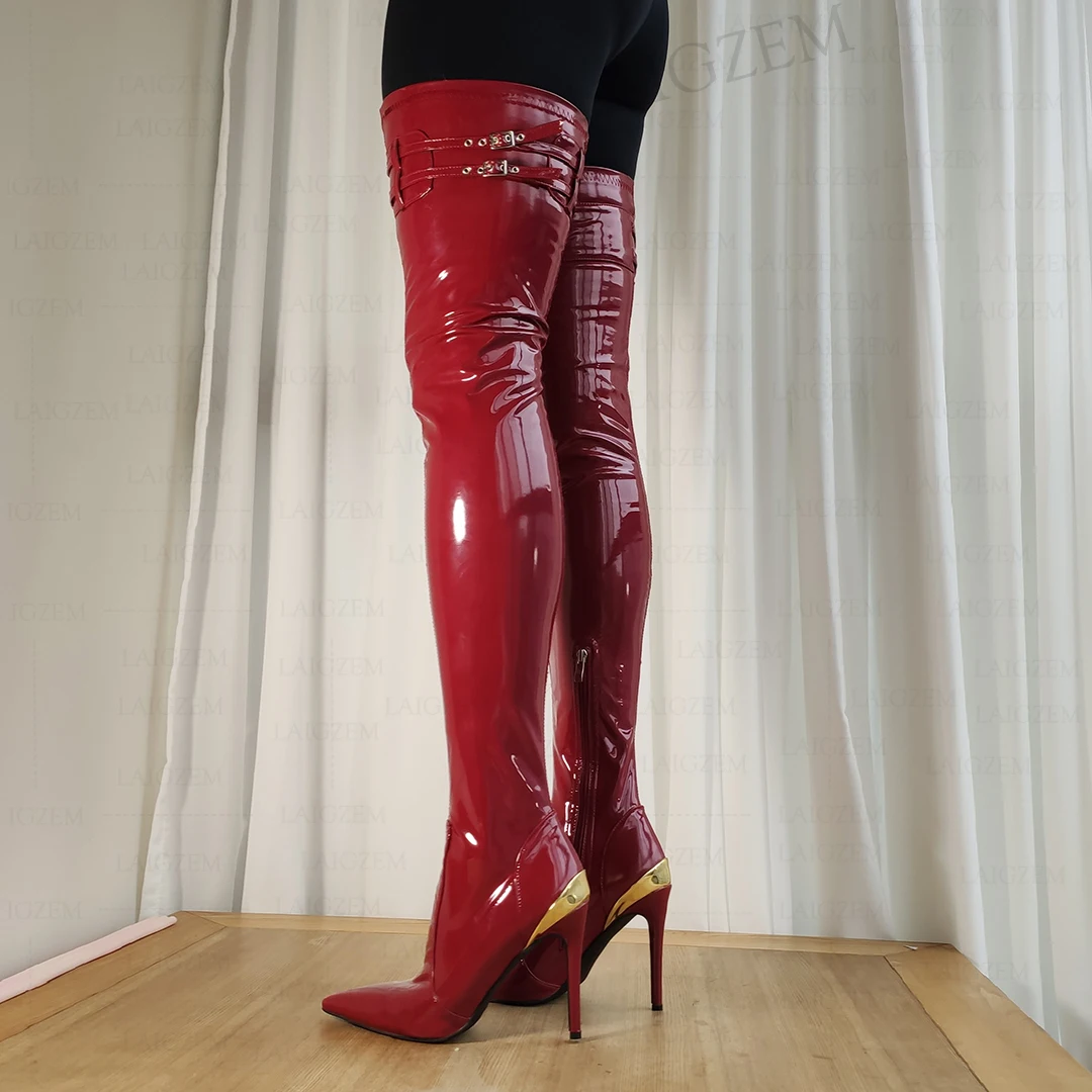 ZHIMA Women Thigh High Boots Stretchy Side Zip Thin High Heels Boots Over Knee Frauen Stiefel Shoes Woman Big Size 41 43 45 47
ZHIMA Women Thigh High Boots Stretchy Side Zip Thin High Heels Boots Over Knee Frauen Stiefel Shoes Woman Big Size 41 43 45 47