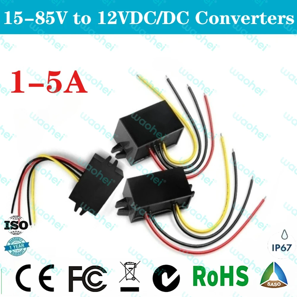 15-85V to 12V 1A-5A DC DC Buck Converter Step-down Mini Converter 12V Voltage Regulator Automotive Regulator Stabilizer for Cars
15-85V to 12V 1A-5A DC DC Buck Converter Step-down Mini Converter 12V Voltage Regulator Automotive Regulator Stabilizer for Cars