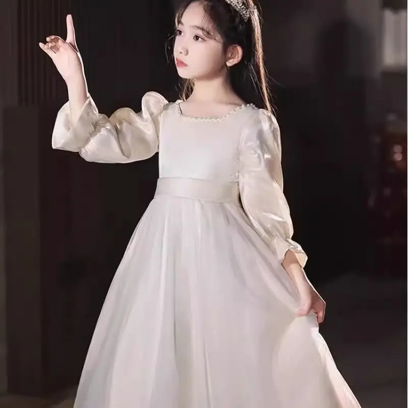 Girls White Elegant Princess Dresses Simple Flower Girl Dress White Satin Puffy Girls Formal Gowns School Evening Party 2-9 Yrs
Girls White Elegant Princess Dresses Simple Flower Girl Dress White Satin Puffy Girls Formal Gowns School Evening Party 2-9 Yrs