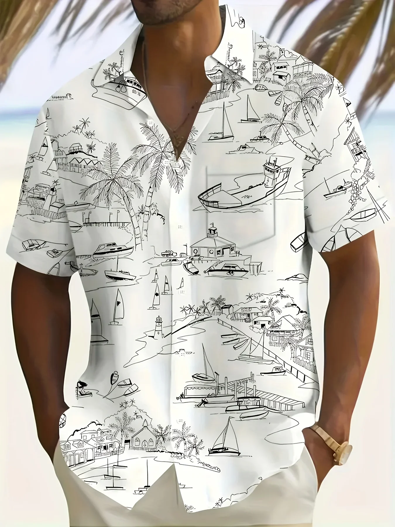 Fashion Men's Hawaiian Shirt Summer Man Short Sleeve Cool Beach Print Lightweight Breathable Casual Tops For Party Wear
Fashion Men's Hawaiian Shirt Summer Man Short Sleeve Cool Beach Print Lightweight Breathable Casual Tops For Party Wear