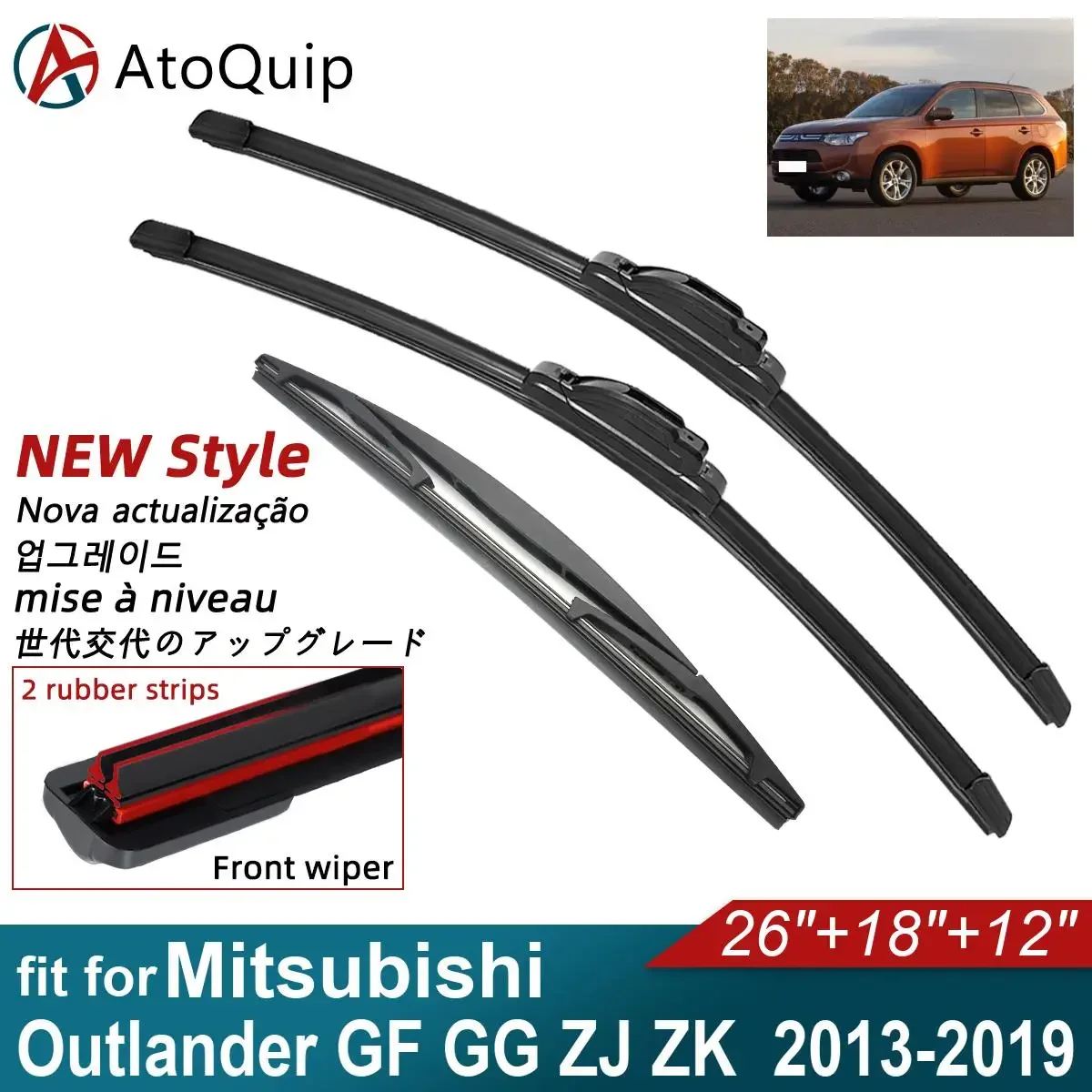 Двойные резиновые автомобильные дворники для Mitsubishi Outlander GF GG ZJ ZK 2013-2019, передние Аксессуары для автомобилей 2019
Двойные резиновые автомобильные дворники для Mitsubishi Outlander GF GG ZJ ZK 2013-2019, передние Аксессуары для автомобилей 2019