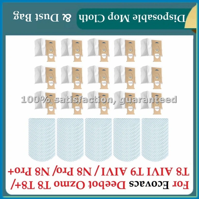 65Pcs for Ozmo T8 T8+/ T8 T9 / N8 Pro/ N8 Pro+ Robot Vacuum Disposable Mop Cloth Dust Bag-ABLM
65Pcs for Ozmo T8 T8+/ T8 T9 / N8 Pro/ N8 Pro+ Robot Vacuum Disposable Mop Cloth Dust Bag-ABLM