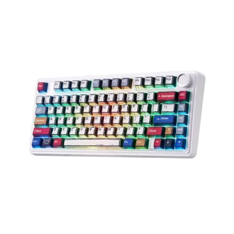Gaming keyboard for desktop use creamy-colored ABS plastic with RGB backlight and hot-swappable Reaper switches 75 layout 81-ke
Gaming keyboard for desktop use creamy-colored ABS plastic with RGB backlight and hot-swappable Reaper switches 75 layout 81-ke