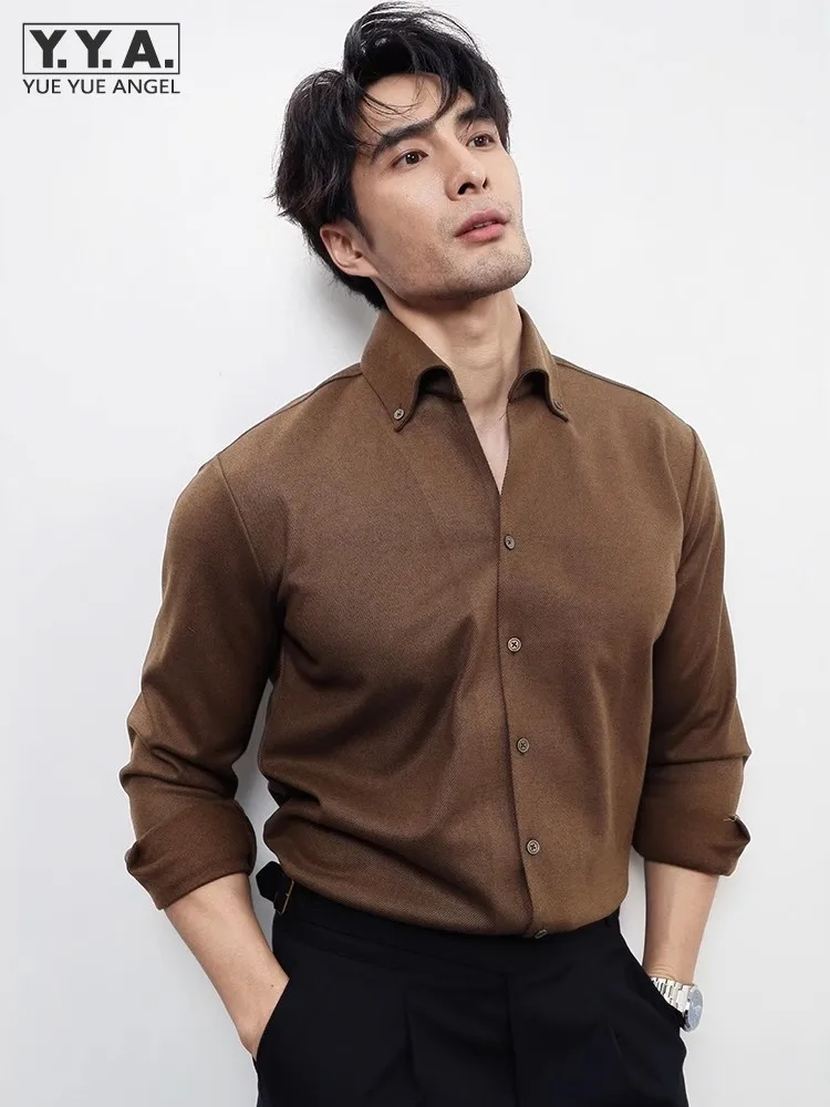 Men Business Work Formal Shirt Lapel Collar Single Breasted Slim Fit Wedding Dress Shirt French Style Office Man Long Sleeve Top
Men Business Work Formal Shirt Lapel Collar Single Breasted Slim Fit Wedding Dress Shirt French Style Office Man Long Sleeve Top