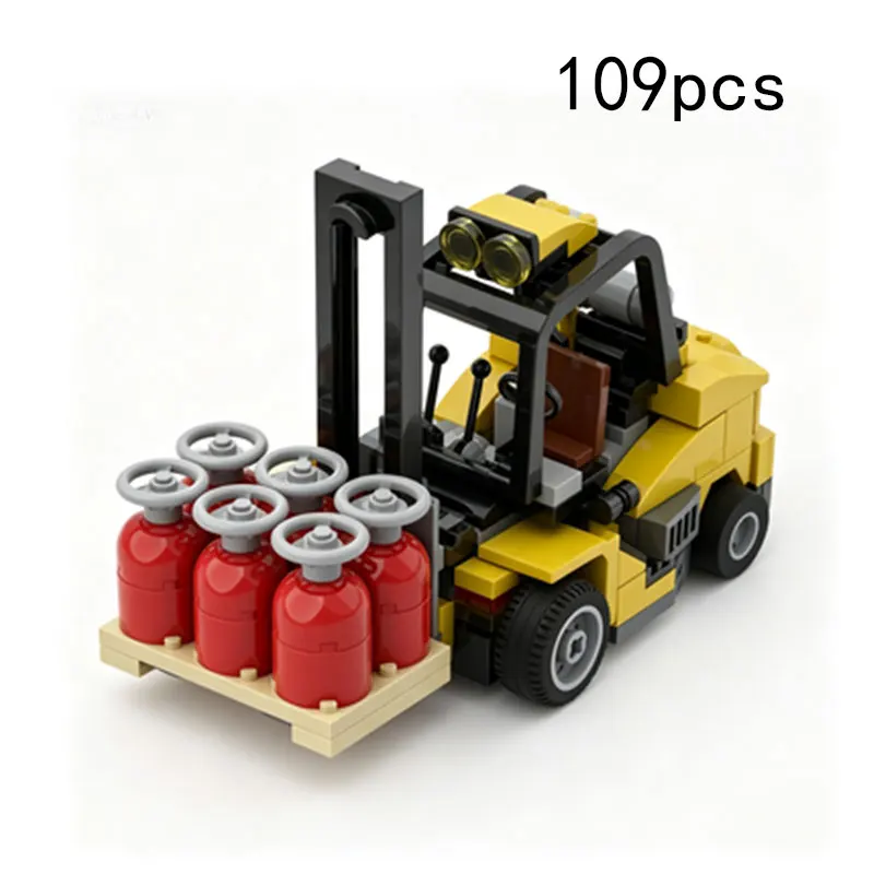 MOC Mini Forklift City Engineering Vehicle Model Small Particle Assembly Building Blocks with Red Gas Tank Scene Toy 109pcs
MOC Mini Forklift City Engineering Vehicle Model Small Particle Assembly Building Blocks with Red Gas Tank Scene Toy 109pcs