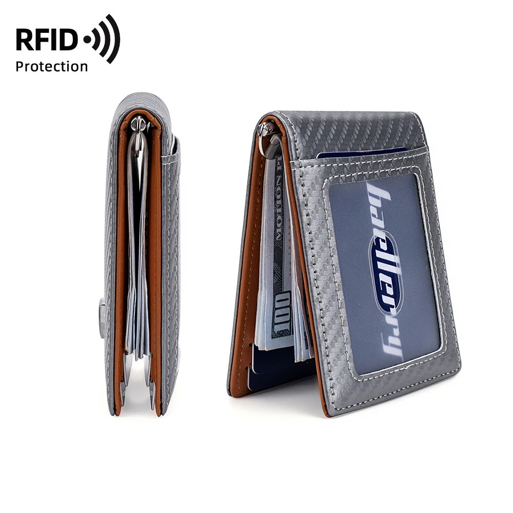 Carbon Fiber Leather Money Clip Wallet Men Rfid Bifold Purse Male Metal Clamp Slim Thin Card Holder Wallet Gray Money Clips
Carbon Fiber Leather Money Clip Wallet Men Rfid Bifold Purse Male Metal Clamp Slim Thin Card Holder Wallet Gray Money Clips