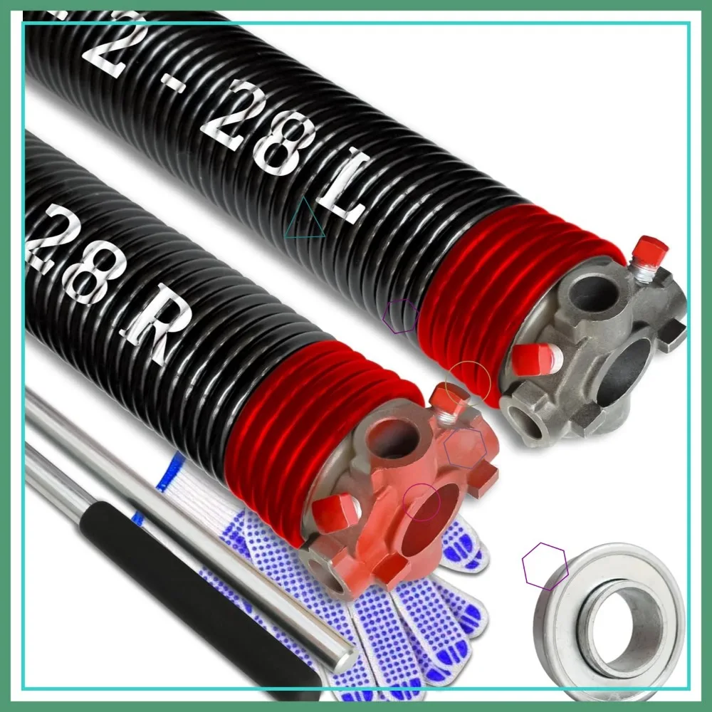 Garage Door Torsion Spring Set, Pair 2" Electrophoresis Coated, 16000 Cycles, .225x2x28" with Winding Bars & Bearing
Garage Door Torsion Spring Set, Pair 2" Electrophoresis Coated, 16000 Cycles, .225x2x28" with Winding Bars & Bearing