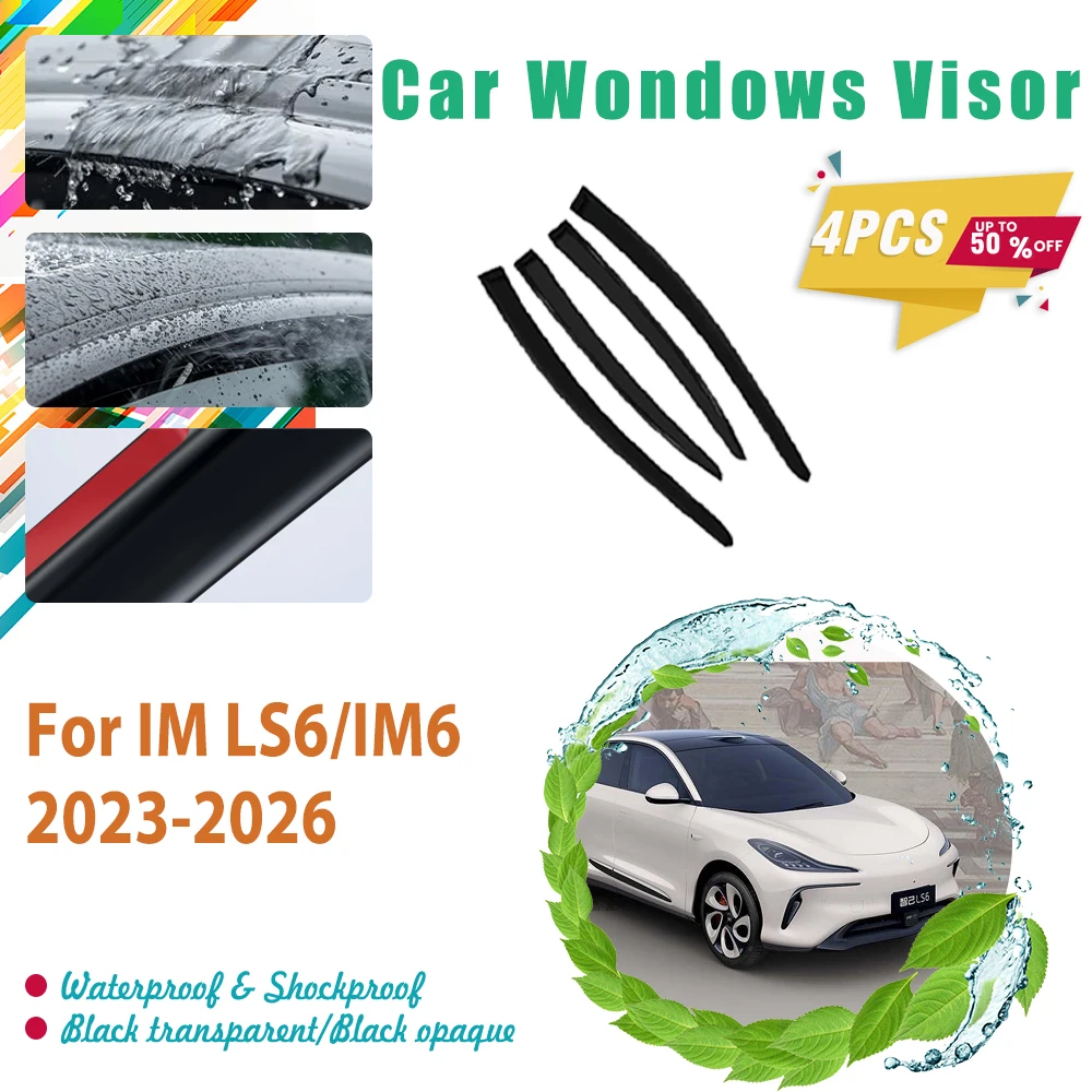 Car Rain Guards For IM LS6 IM6 2023 2024 2025 2026 4PCS Black Rain Window Visor Shade Side Door Guard Deflector Auto Accessories
Car Rain Guards For IM LS6 IM6 2023 2024 2025 2026 4PCS Black Rain Window Visor Shade Side Door Guard Deflector Auto Accessories