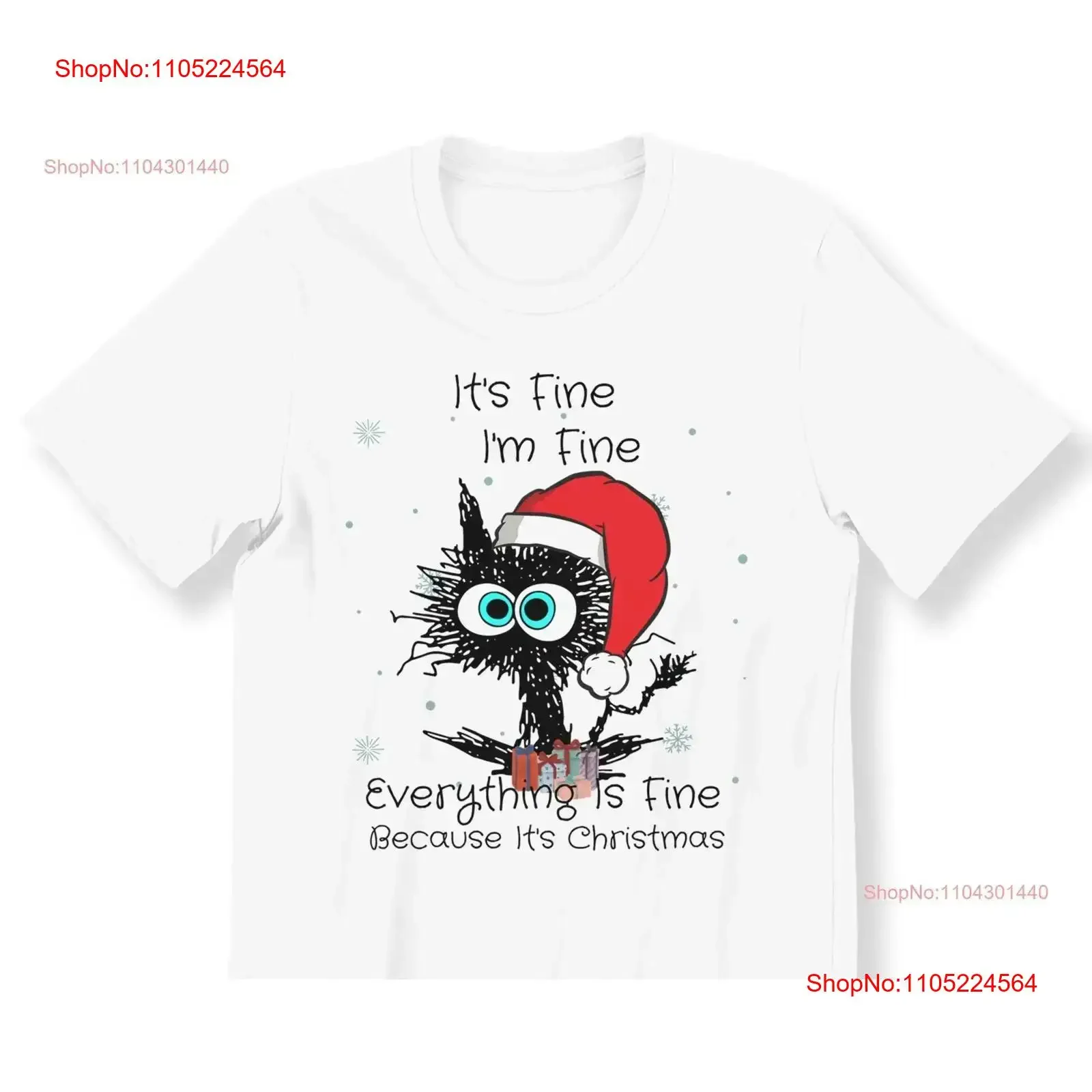 Мужская женская детская футболка It's Fine I'm, рождественский забавный праздничный топ с котом, винтажный стираный слегка дышащий топ
Мужская женская детская футболка It's Fine I'm, рождественский забавный праздничный топ с котом, винтажный стираный слегка дышащий топ
