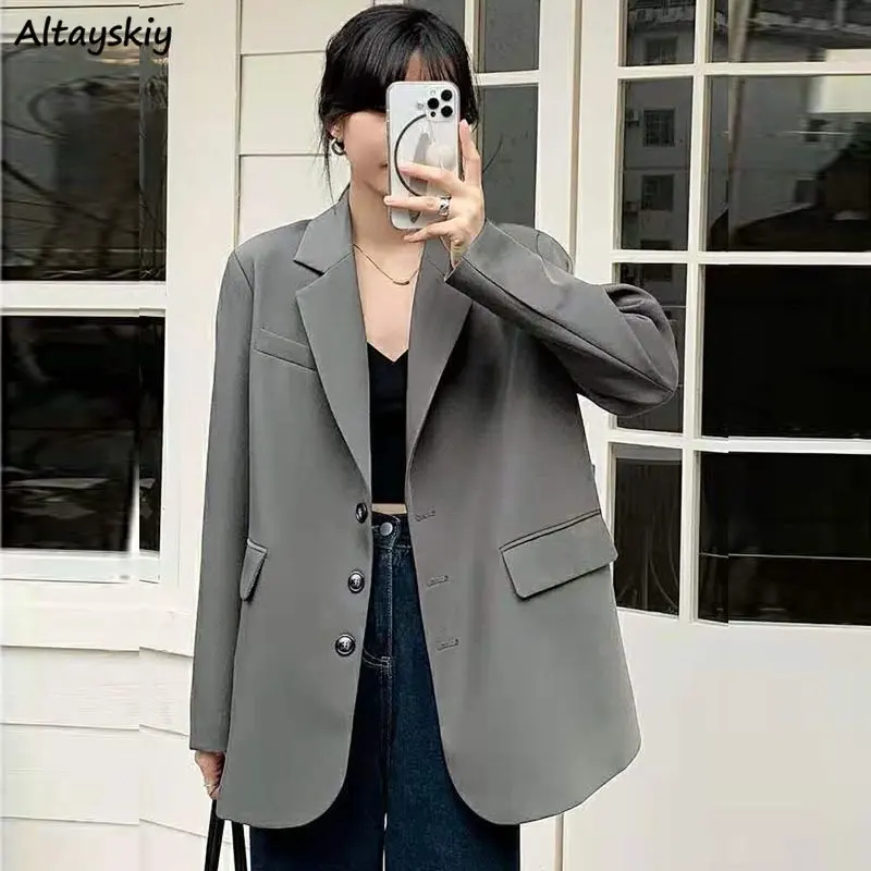 Blazers Women Loose Casual Spring Korean Style Solid All-match Ins Office Ladies Fashion Simple Streetwear Vintage Temperament
Blazers Women Loose Casual Spring Korean Style Solid All-match Ins Office Ladies Fashion Simple Streetwear Vintage Temperament