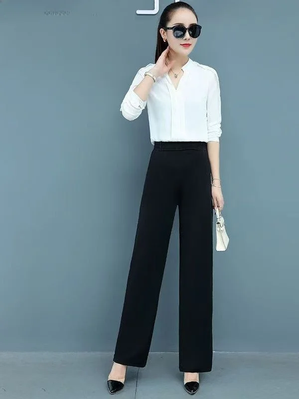 High Waist Wide Leg Pants Women's Loose Fit Fashionable Straight Cut Drapey plus Size Casual Polyester Fiber Spring Season
High Waist Wide Leg Pants Women's Loose Fit Fashionable Straight Cut Drapey plus Size Casual Polyester Fiber Spring Season