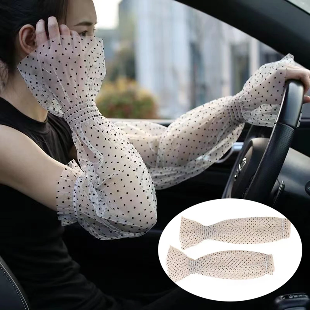 Summer Loose Arm Sleeves Black Spot Arm Cover Lace Sunscreen Driving Gloves Thin Breathable Long Gloves Women Elastic Glove
Summer Loose Arm Sleeves Black Spot Arm Cover Lace Sunscreen Driving Gloves Thin Breathable Long Gloves Women Elastic Glove