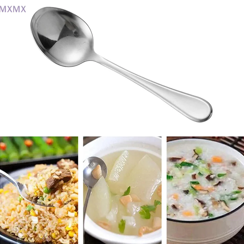 1Pc Stainless Steel Soup Spoon with Handle Kitchen Tableware Soup Scoops Restaurant Spoons
1Pc Stainless Steel Soup Spoon with Handle Kitchen Tableware Soup Scoops Restaurant Spoons