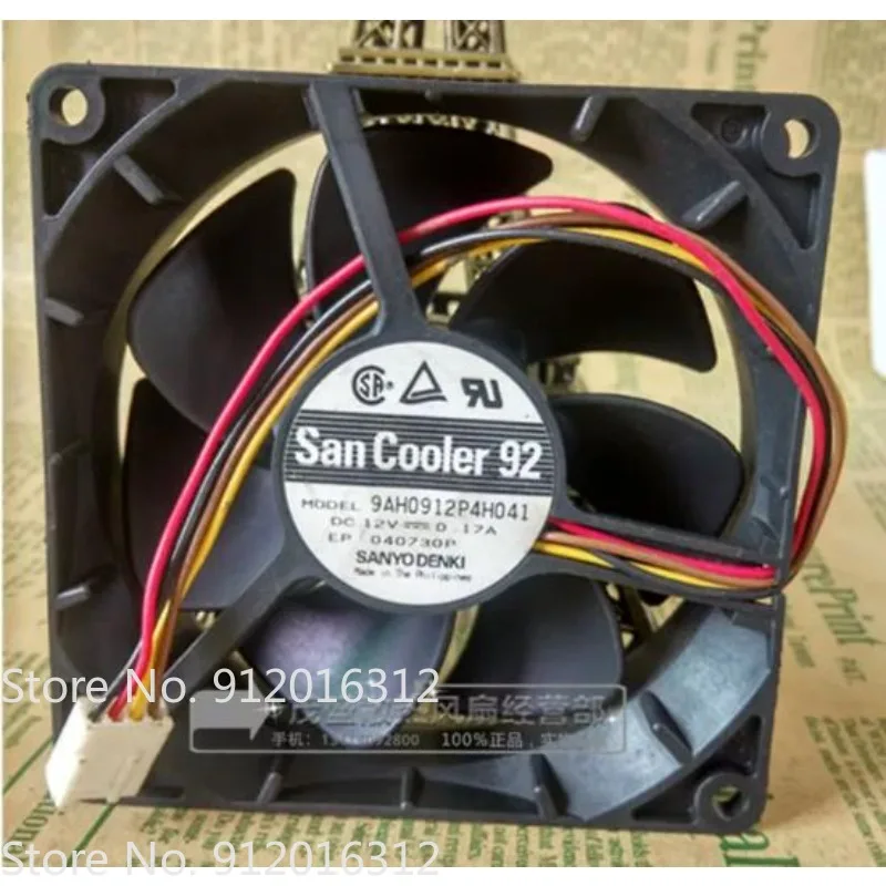 For Original Sanyo 9AH0912P4H041 9025 12V 0.17A 9CM PWM Silent Chassis Cooling Fan 90x90x25mm
For Original Sanyo 9AH0912P4H041 9025 12V 0.17A 9CM PWM Silent Chassis Cooling Fan 90x90x25mm
