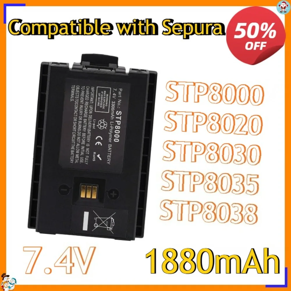 Two-Way Radio Battery for Sepura SC20,SC2020,SC2024,SC21,STP8000,STP8020,STP8030,STP8035,STP8038 1880mAh 7.4V
Two-Way Radio Battery for Sepura SC20,SC2020,SC2024,SC21,STP8000,STP8020,STP8030,STP8035,STP8038 1880mAh 7.4V