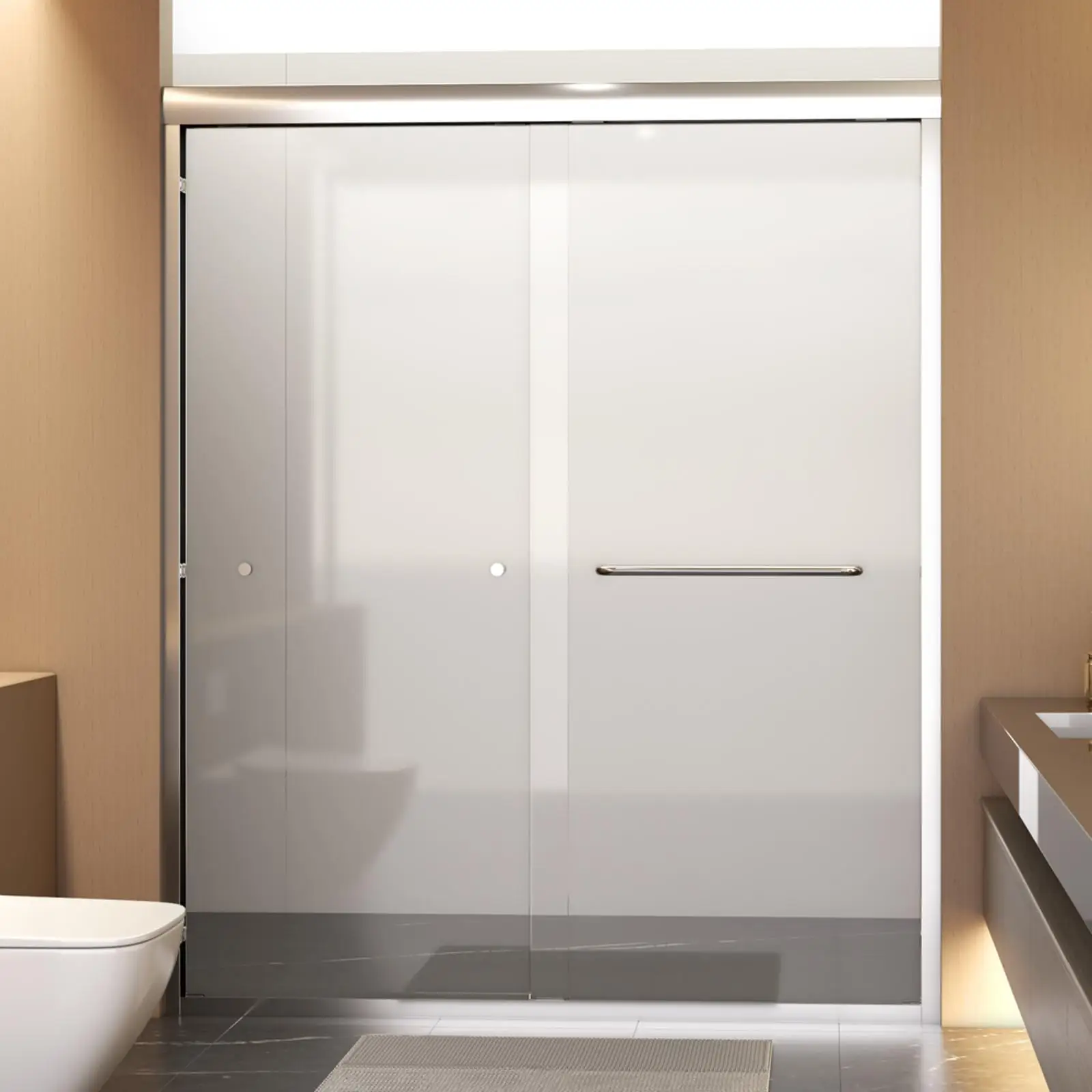 56-60"W Semi-Frameless Sliding Shower Door with Impact-Resistant & Chrome Design
56-60"W Semi-Frameless Sliding Shower Door with Impact-Resistant & Chrome Design
