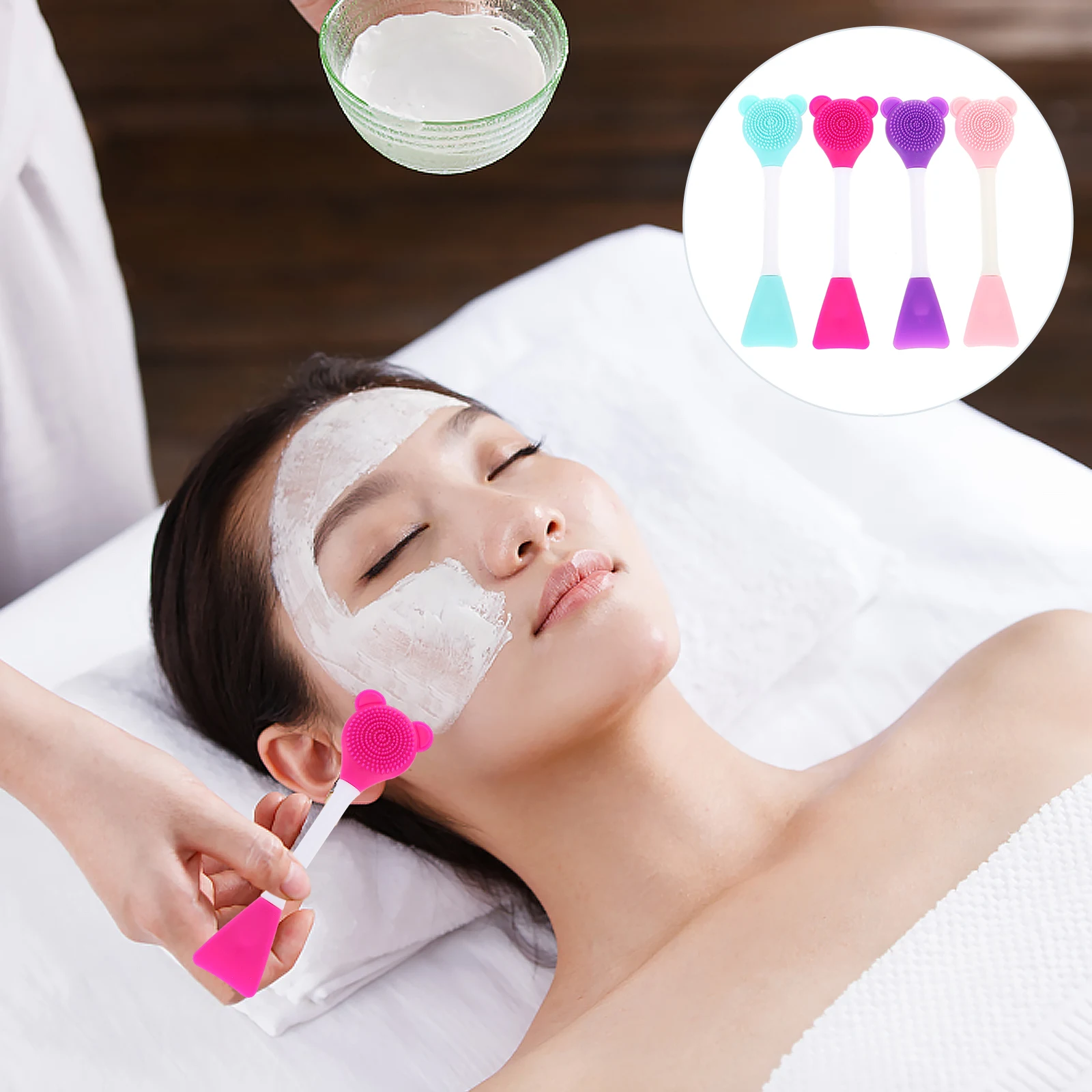 Silicone Facial Cleansing Brush Colorful Silica Gel Face Mask Applicator For Lotion Cream Skincare Makeup Tool Beautification
Silicone Facial Cleansing Brush Colorful Silica Gel Face Mask Applicator For Lotion Cream Skincare Makeup Tool Beautification