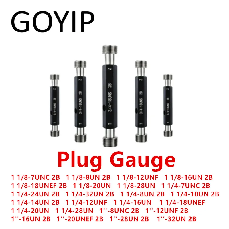 1 1/8-7 1 1/8-18 1 1/8-28 1 1/4-7 1 1/4-28 1''-8 1''-32 UN UNC UNEF 2B American Standard Plug Gauge Go No-Go Gauge Gage
1 1/8-7 1 1/8-18 1 1/8-28 1 1/4-7 1 1/4-28 1''-8 1''-32 UN UNC UNEF 2B American Standard Plug Gauge Go No-Go Gauge Gage