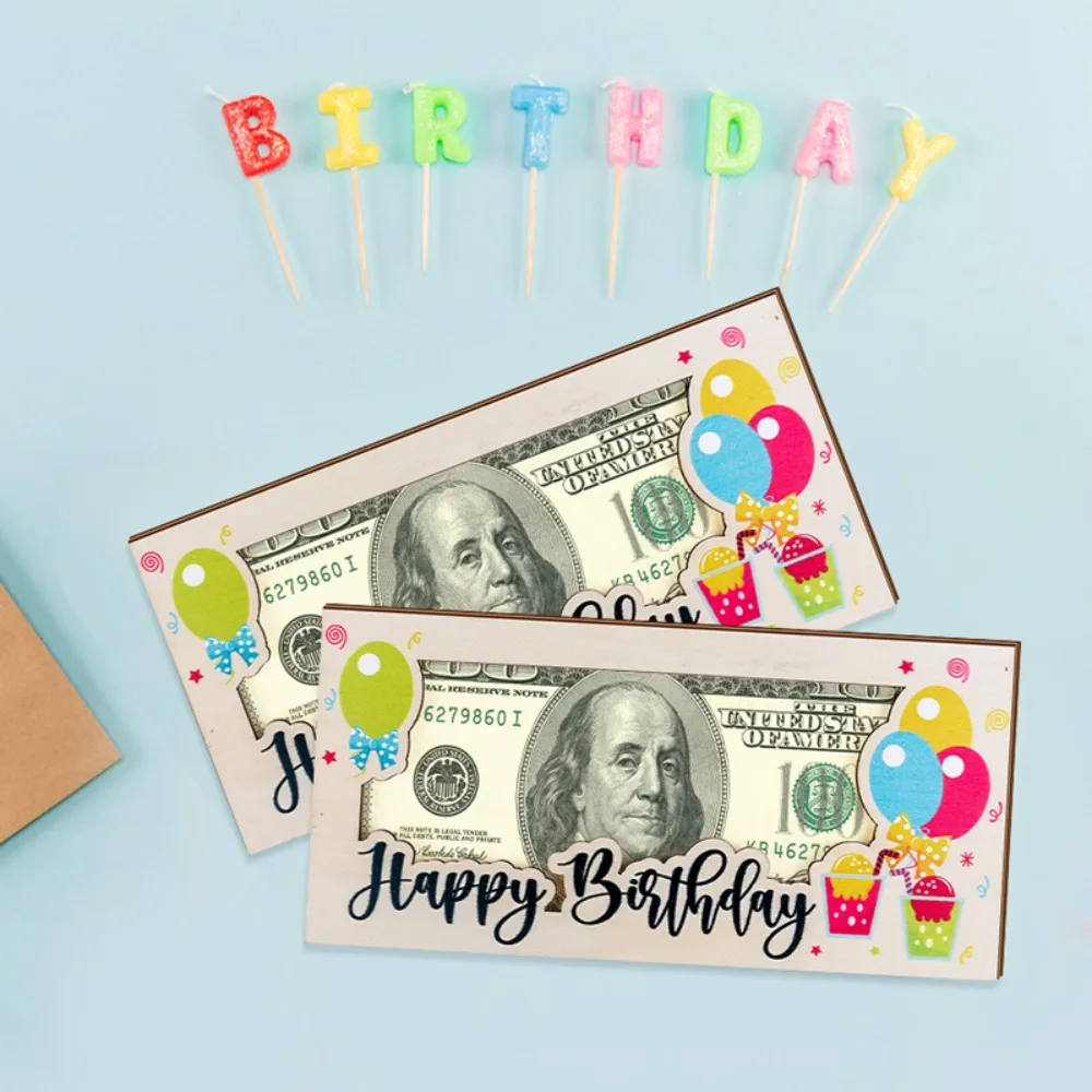 Creative Cash Gifts Wooden Money Holder With Balloons Happy Birthday Design Wallet Portable Unique Cash Holder
Creative Cash Gifts Wooden Money Holder With Balloons Happy Birthday Design Wallet Portable Unique Cash Holder