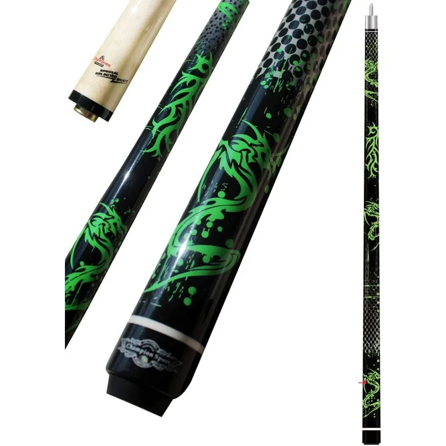 Champion Dragon Pool Cue Stick with Quick Release Joint or 5/16/X18 Joint Low Deflection Shaft for Precision Shooting in Home a
Champion Dragon Pool Cue Stick with Quick Release Joint or 5/16/X18 Joint Low Deflection Shaft for Precision Shooting in Home a