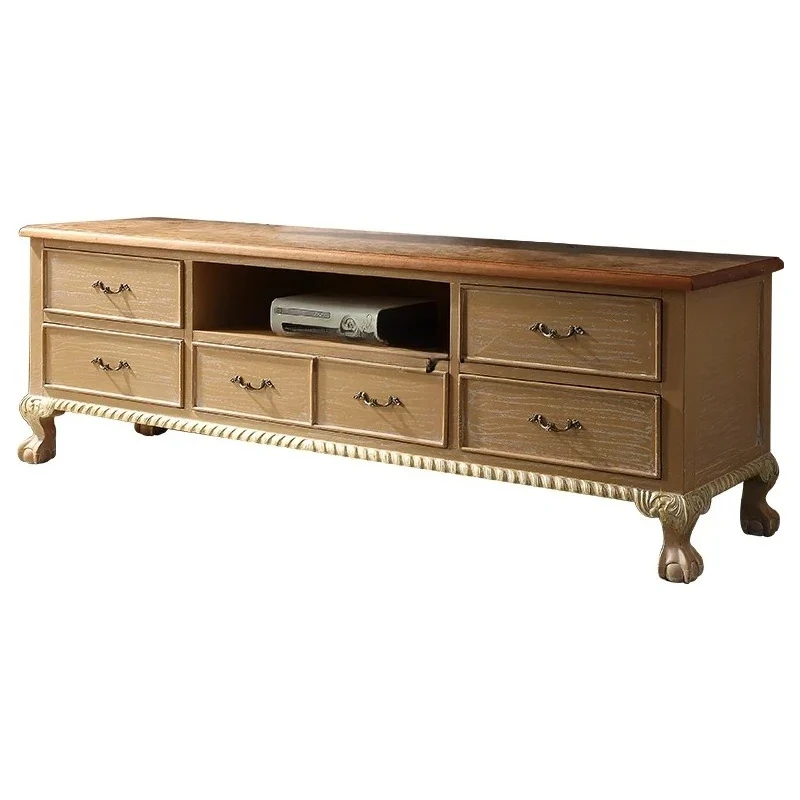 C Classical French TV Cabinet Mahogany Antique Distressed Living Room Storage Floor Cabinet
C Classical French TV Cabinet Mahogany Antique Distressed Living Room Storage Floor Cabinet