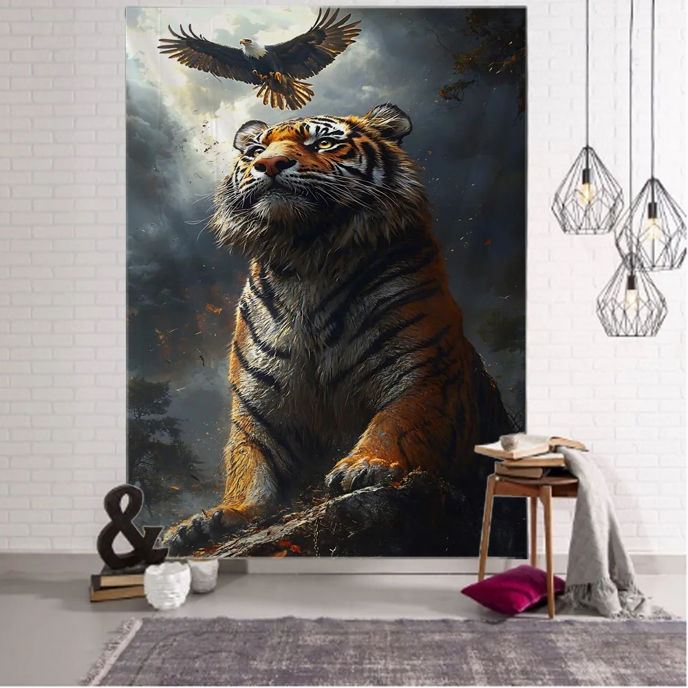 Animal Wall Hanging Cloth Lion Tiger Leopard Printed Tapestry Beach Towel Picnic Yoga Mat Home Dormitory Aesthetic Decoration
Animal Wall Hanging Cloth Lion Tiger Leopard Printed Tapestry Beach Towel Picnic Yoga Mat Home Dormitory Aesthetic Decoration