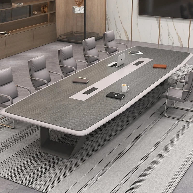 Large office conference table long table simple modern conference room and chair combination commercial 
Large office conference table long table simple modern conference room and chair combination commercial