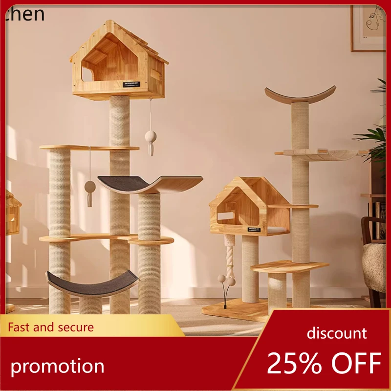 ZML solid wood cat climbing frame tree integrated multi-layer large luxury wooden cat frame
ZML solid wood cat climbing frame tree integrated multi-layer large luxury wooden cat frame