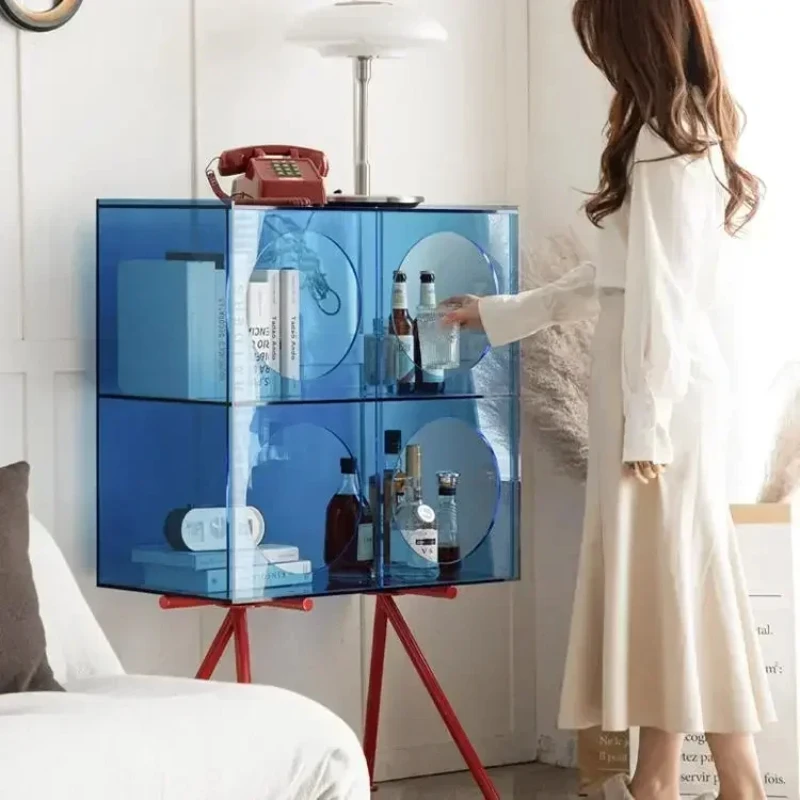 Gray square acrylic Internet celebrity figure small side cabinet against the wall floor living room creative storage cabinet
Gray square acrylic Internet celebrity figure small side cabinet against the wall floor living room creative storage cabinet