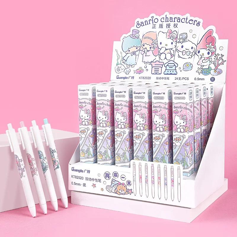 24pcs New Sanrio Hellokitty Surprise Press Gel Pen Cartoon Black 0.5 Speed Dry Pen Peripheral Products School Supplies Gift
24pcs New Sanrio Hellokitty Surprise Press Gel Pen Cartoon Black 0.5 Speed Dry Pen Peripheral Products School Supplies Gift