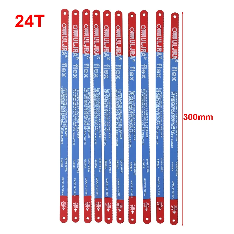 10Pcs/Set 24T Hacksaw Blade 300mm M35 Steel Hand Saw Blades Bi-Metal For Meat Wood Cut Hand Tool
10Pcs/Set 24T Hacksaw Blade 300mm M35 Steel Hand Saw Blades Bi-Metal For Meat Wood Cut Hand Tool