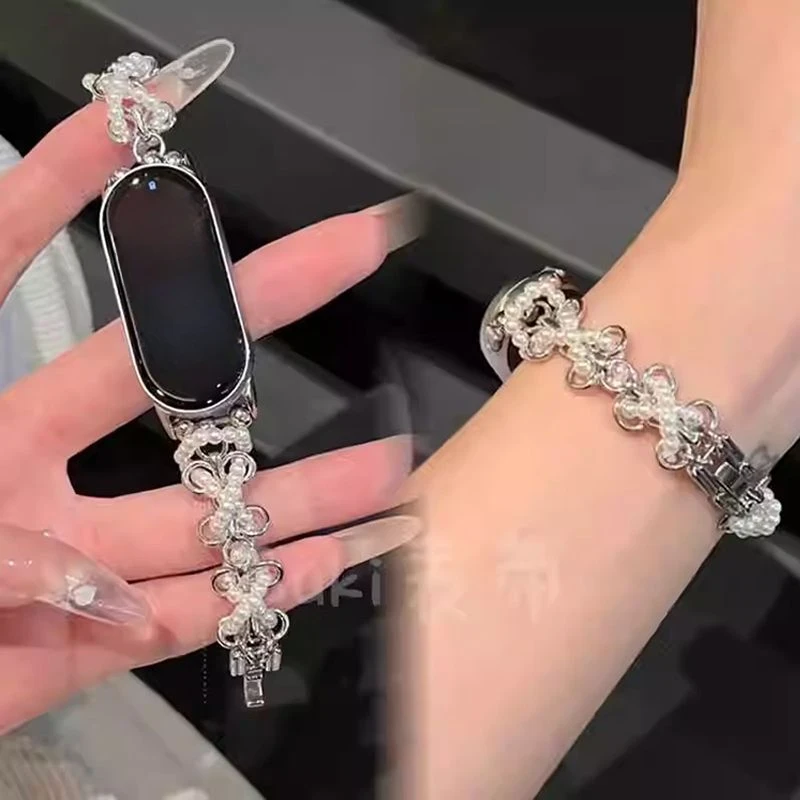 Металлический браслет из розового золота с жемчугом и бабочкой подходит для нового браслета Xiaomi 9pro, ремешка Redmi Watch 5, ремешок ручной работы
Металлический браслет из розового золота с жемчугом и бабочкой подходит для нового браслета Xiaomi 9pro, ремешка Redmi Watch 5, ремешок ручной работы