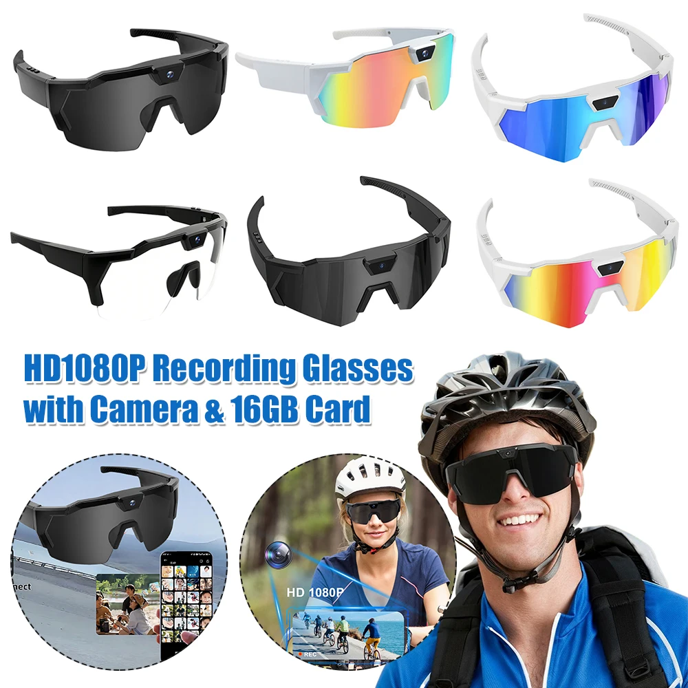 Очки с записью HD1080P, легкие солнцезащитные очки для активного отдыха, умные очки с видеокамерой для прогулок, мотоцикла, велосипеда, видеорегистратор для водителя
Очки с записью HD1080P, легкие солнцезащитные очки для активного отдыха, умные очки с видеокамерой для прогулок, мотоцикла, велосипеда, видеорегистратор для водителя