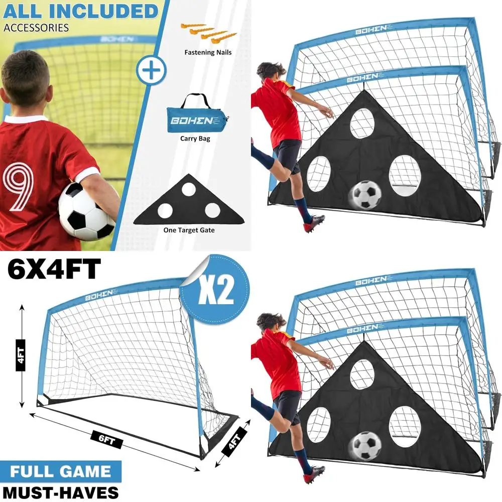 Portable Soccer Goals for Kids and Adults - Suitable for Indoor and Outdoor Training with Carry Bag
Portable Soccer Goals for Kids and Adults - Suitable for Indoor and Outdoor Training with Carry Bag