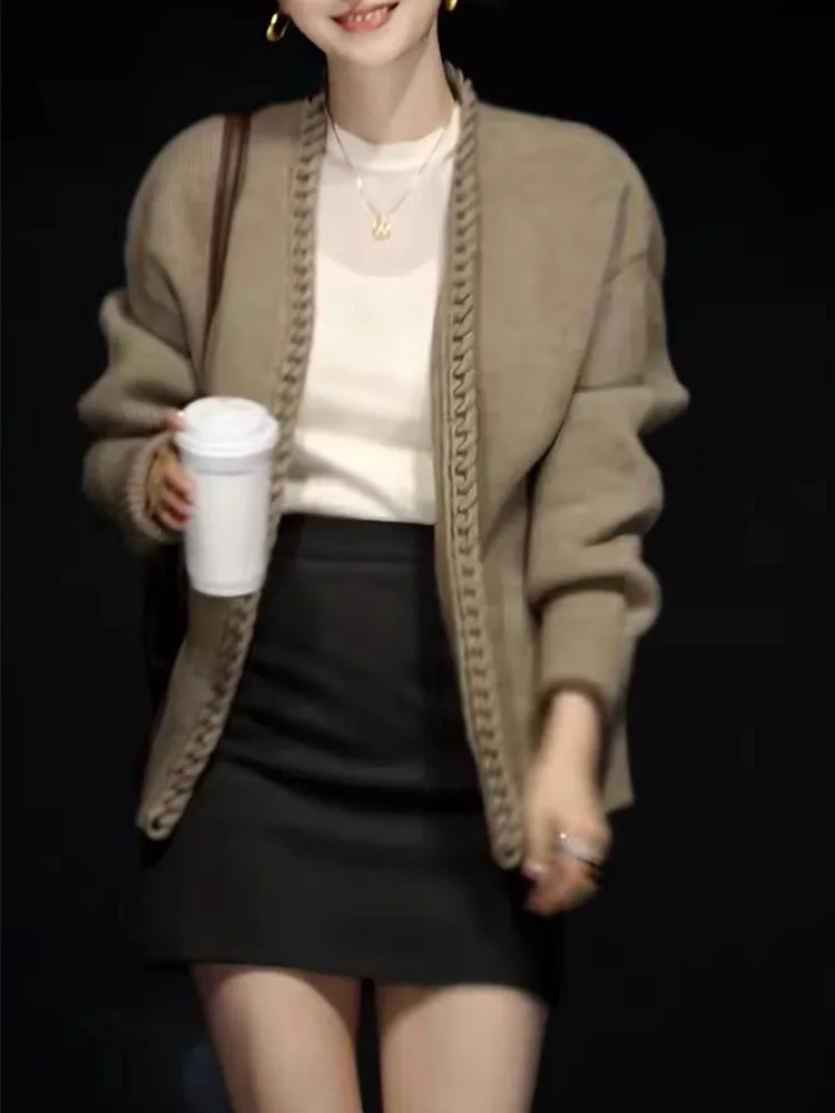 Unique Sli i Color Sweater Knitted Jaet Early Spring Women's Faionable Small Fraance Sle Loose Fit Long Sve
Unique Sli i Color Sweater Knitted Jaet Early Spring Women's Faionable Small Fraance Sle Loose Fit Long Sve