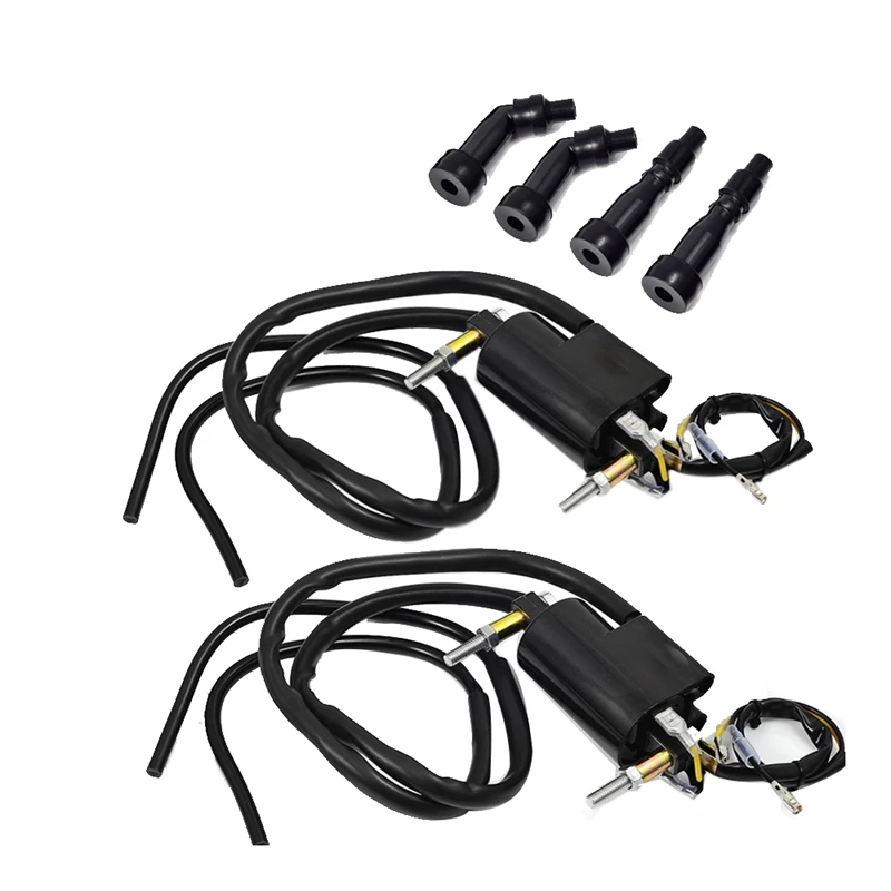 Set of 2 Ignition Coils & Caps for Suzuki GS550 GS650 GS750 850 1000 1100 Kawasaki KZ400 650 750 900 1000 33410-45012
Set of 2 Ignition Coils & Caps for Suzuki GS550 GS650 GS750 850 1000 1100 Kawasaki KZ400 650 750 900 1000 33410-45012