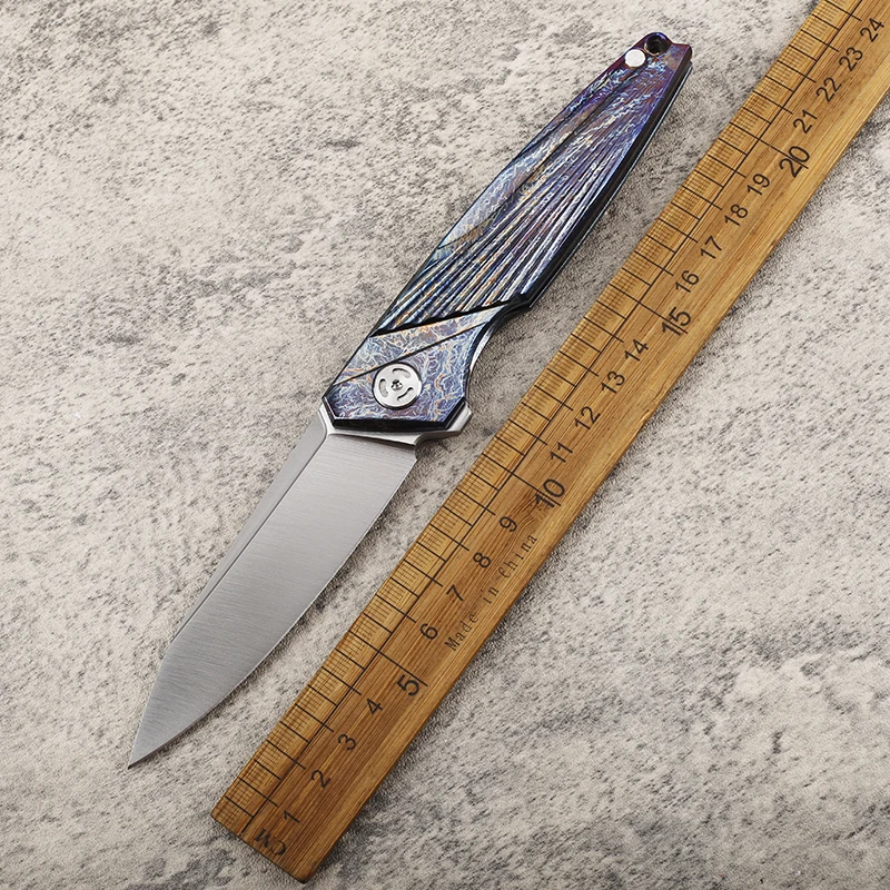 New Ultimate Bird M390 Steel Sheet Fire Colored Titanium Alloy Handle Wilderness Survival Defensive EDC Knife
New Ultimate Bird M390 Steel Sheet Fire Colored Titanium Alloy Handle Wilderness Survival Defensive EDC Knife