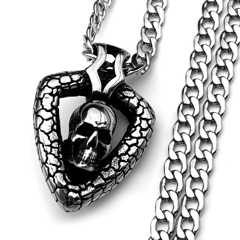 Gothic Punk 316L Stainless Steel Geometric Heart Skull Pendant Necklace For Men Women Silver Color Chain Party Biker Jewelry Gif
Gothic Punk 316L Stainless Steel Geometric Heart Skull Pendant Necklace For Men Women Silver Color Chain Party Biker Jewelry Gif