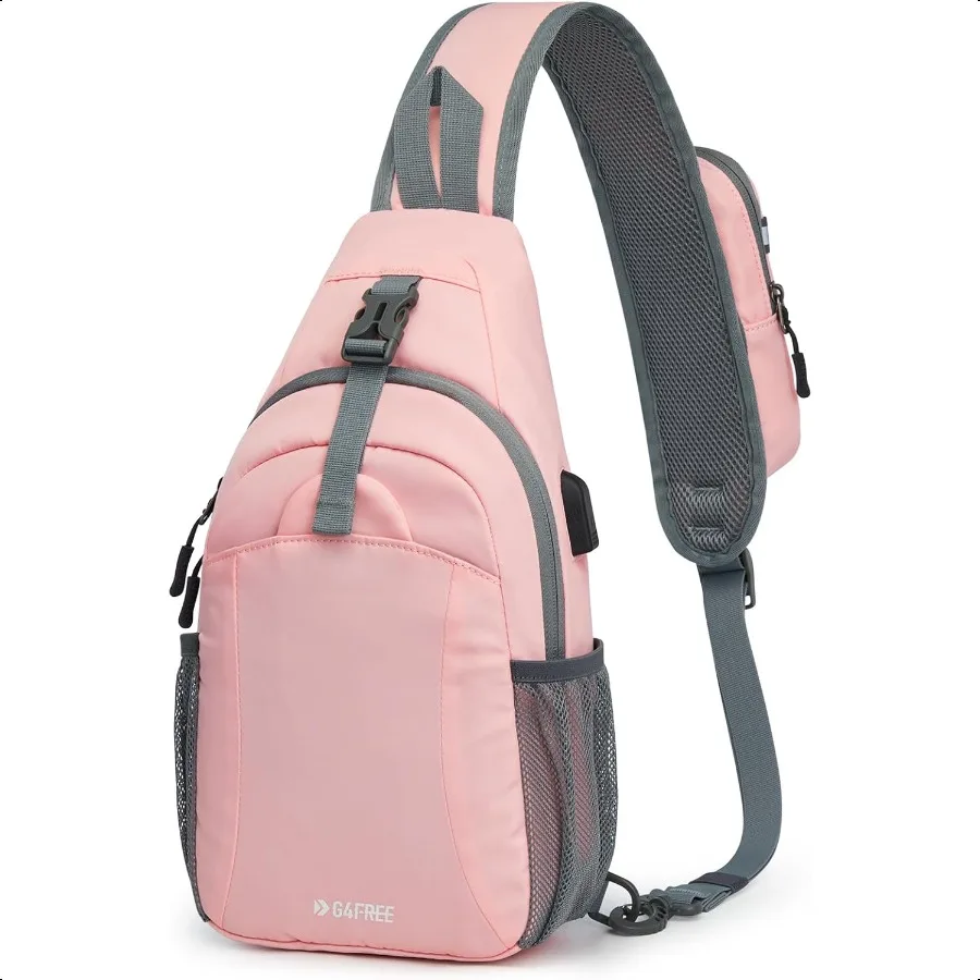 Sling Bag RFID Crossbody Sling Backpack with USB Charging Port Travel Hiking Daypack Shoulder Chest Bag for Women Men Pink
Sling Bag RFID Crossbody Sling Backpack with USB Charging Port Travel Hiking Daypack Shoulder Chest Bag for Women Men Pink